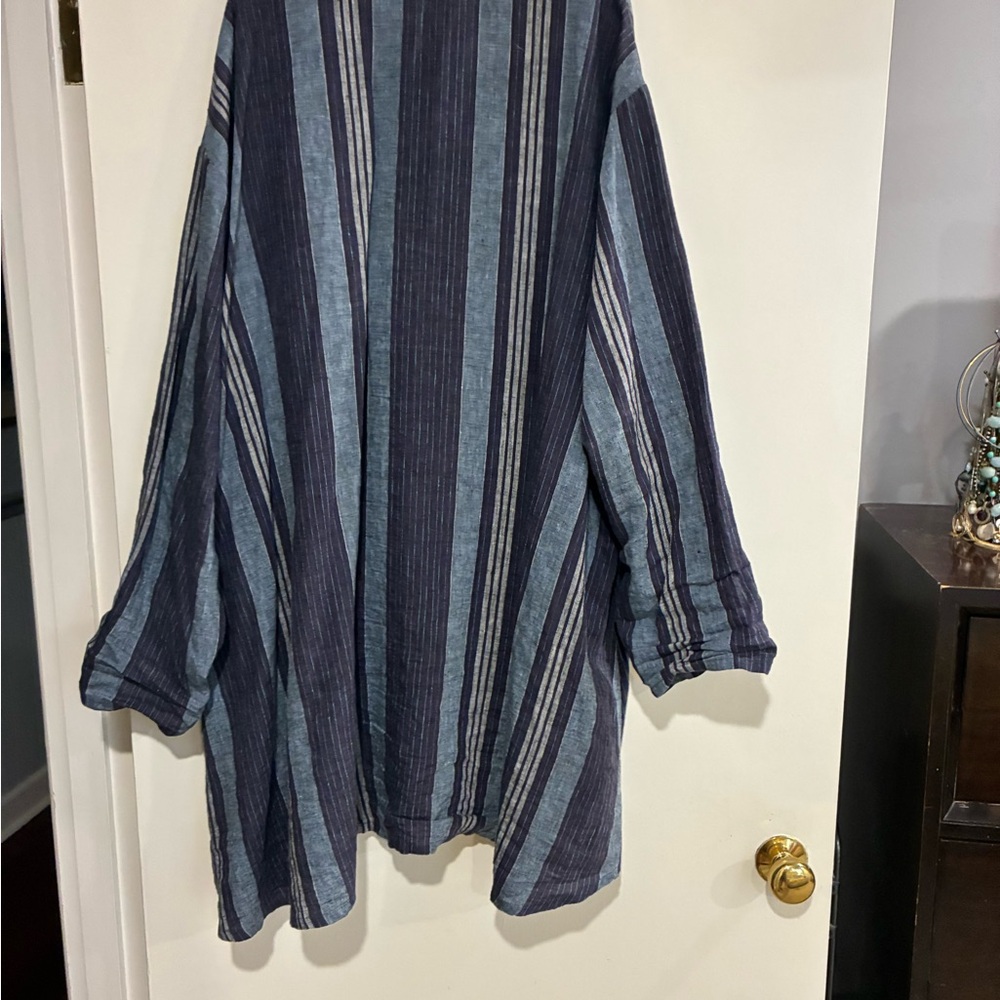 Bryn Walker Liner Striped Button-Up Shirt 2X - Picture 2 of 6